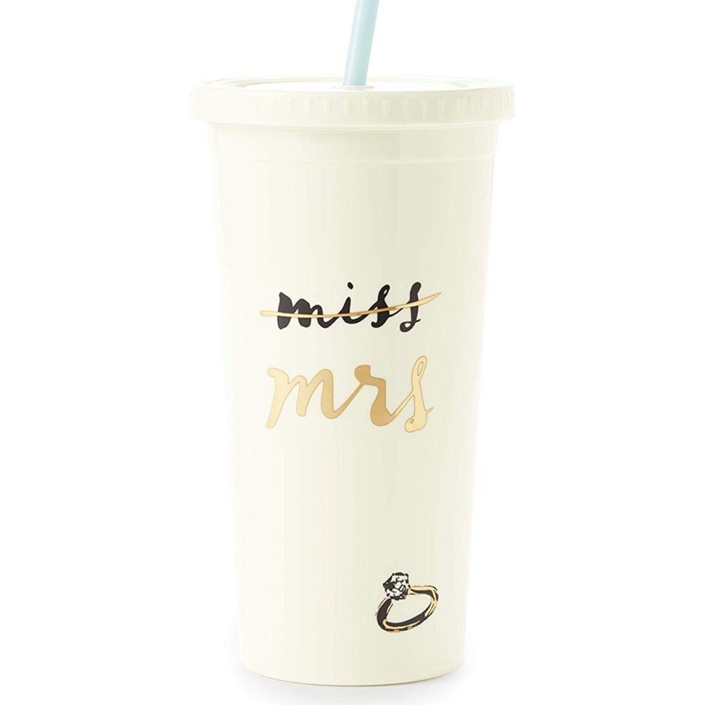 Kate Spade Miss to Mrs Bride Tumbler Cup - Picture 2 of 8